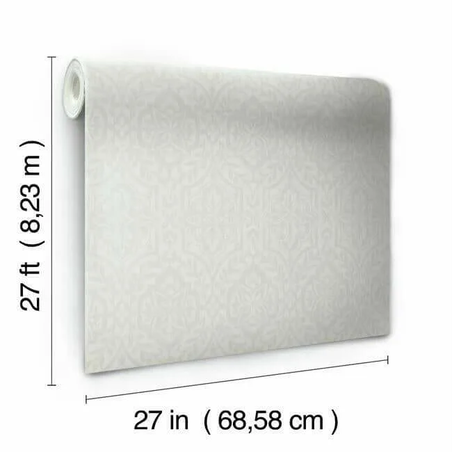 York Wallcoverings Cathedral Damask - Grey Wallpaper | Buy Online York Wallcoverings Cathedral Damask wallpaper, color Grey, SKU DM5036