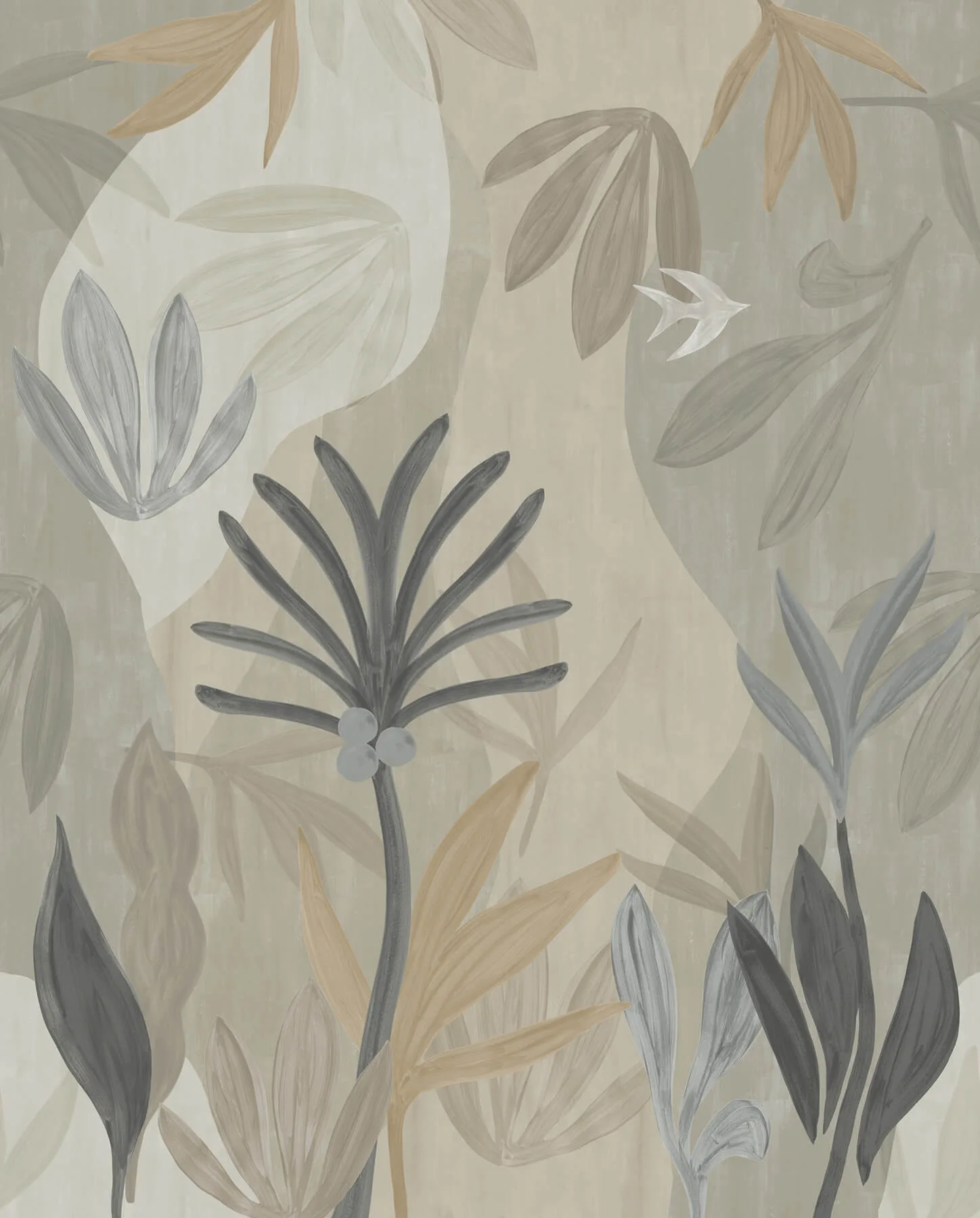 York Wallcoverings Chambord Gardens wallpaper, color Graphite & Carbon, SKU ZM2848M