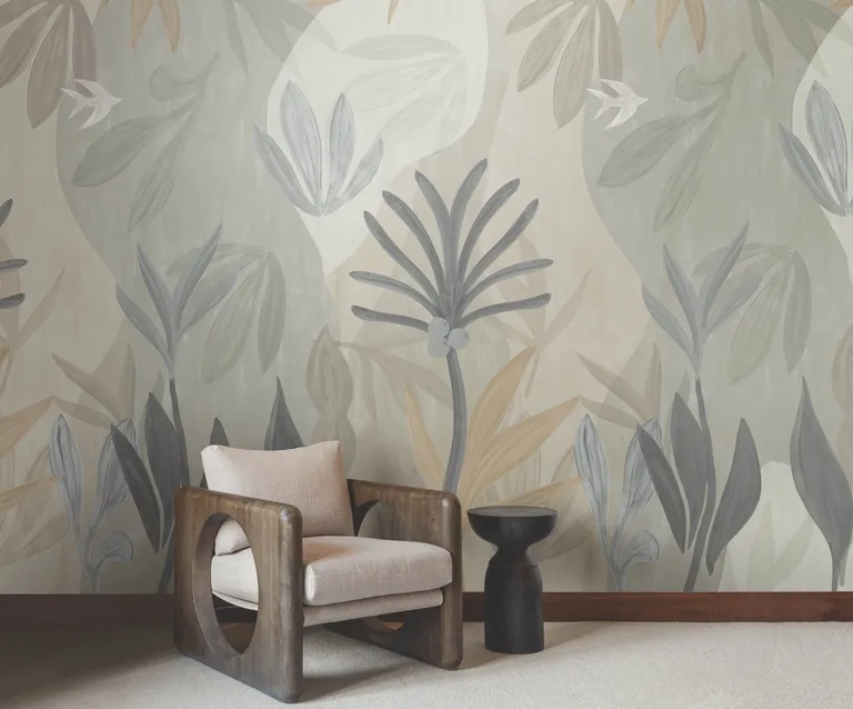 York Wallcoverings Chambord Gardens wallpaper, color Graphite & Carbon, SKU ZM2848M