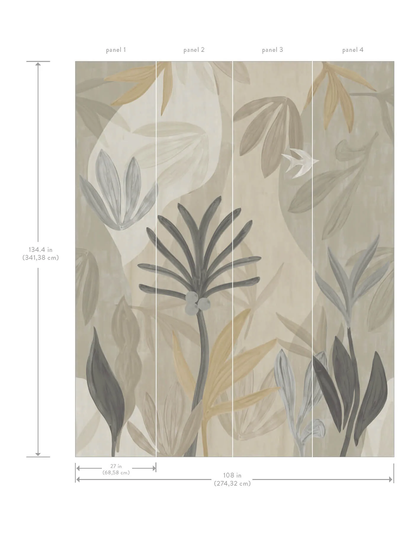 York Wallcoverings Chambord Gardens wallpaper, color Graphite & Carbon, SKU ZM2848M