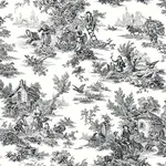 York Wallcoverings Campagne Toile - Black & White Wallpaper | Buy Online York Wallcoverings Campagne Toile wallpaper, color Black & White, SKU AT4228