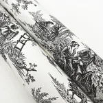York Wallcoverings Campagne Toile - Black & White Wallpaper | Buy Online York Wallcoverings Campagne Toile wallpaper, color Black & White, SKU AT4228