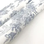 York Wallcoverings Campagne Toile wallpaper, color Blue & White, SKU AT4229