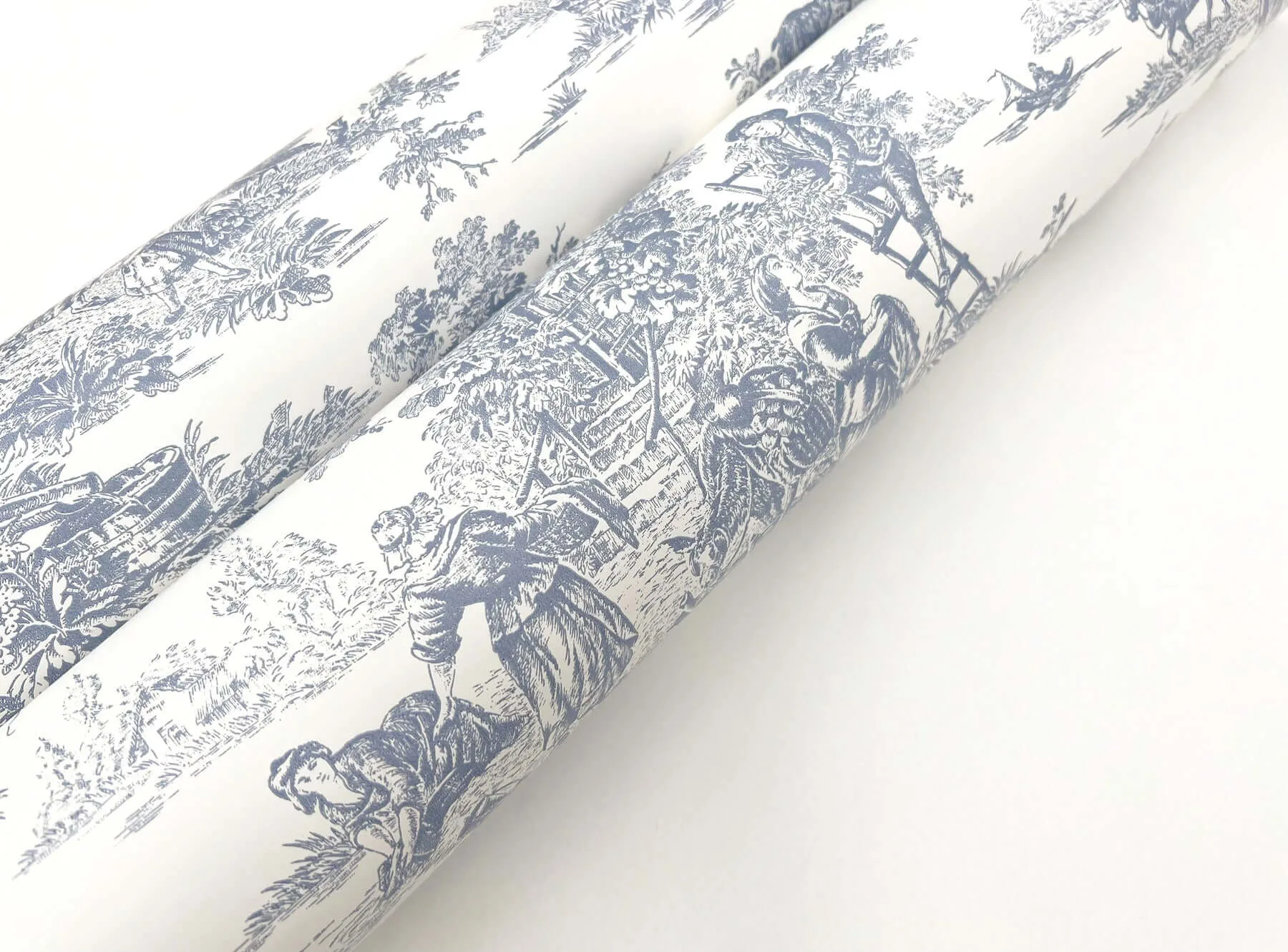 York Wallcoverings Campagne Toile wallpaper, color Blue & White, SKU AT4229