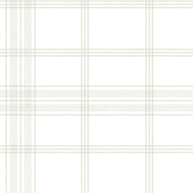 York Wallcoverings Charter Plaid wallpaper, color Off White, SKU CV4466