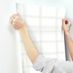 York Wallcoverings Charter Plaid - Off White Wallpaper | Buy Online York Wallcoverings Charter Plaid wallpaper, color Off White, SKU CV4466