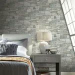 York Wallcoverings Chateau Stone - Grey & Beige Wallpaper | Buy Online York Wallcoverings Chateau Stone wallpaper, color Grey & Beige, SKU PSW1307RL
