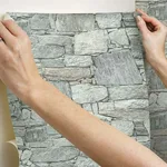 York Wallcoverings Chateau Stone - Grey & Beige Wallpaper | Buy Online York Wallcoverings Chateau Stone wallpaper, color Grey & Beige, SKU PSW1307RL