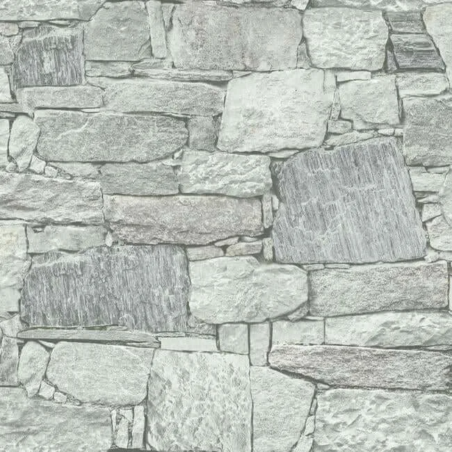 York Wallcoverings Chateau Stone wallpaper, color Grey, SKU PSW1308RL