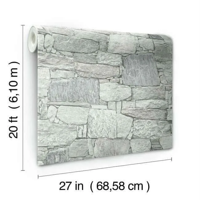 York Wallcoverings Chateau Stone - Grey Wallpaper | Buy Online York Wallcoverings Chateau Stone wallpaper, color Grey, SKU PSW1308RL