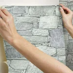 York Wallcoverings Chateau Stone - Grey Wallpaper | Buy Online York Wallcoverings Chateau Stone wallpaper, color Grey, SKU PSW1308RL