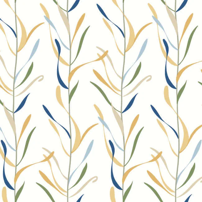 York Wallcoverings Chloe Vine wallpaper, color Ochre, SKU GO8325