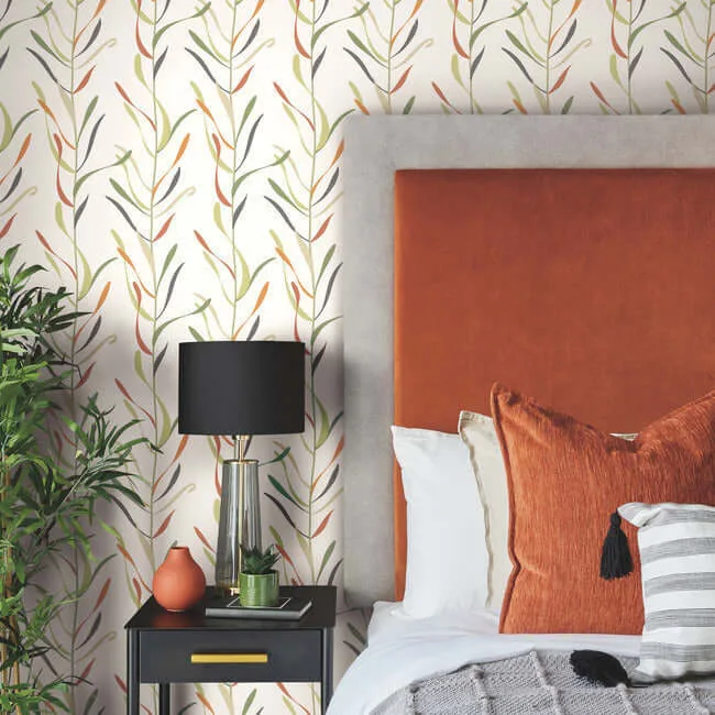 York Wallcoverings Chloe Vine wallpaper, color Sienna, SKU GO8321