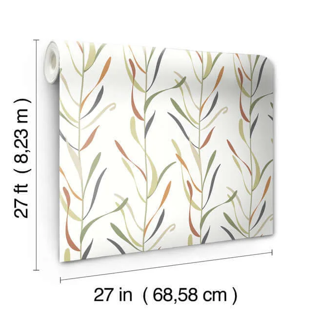 York Wallcoverings Chloe Vine wallpaper, color Sienna, SKU GO8321