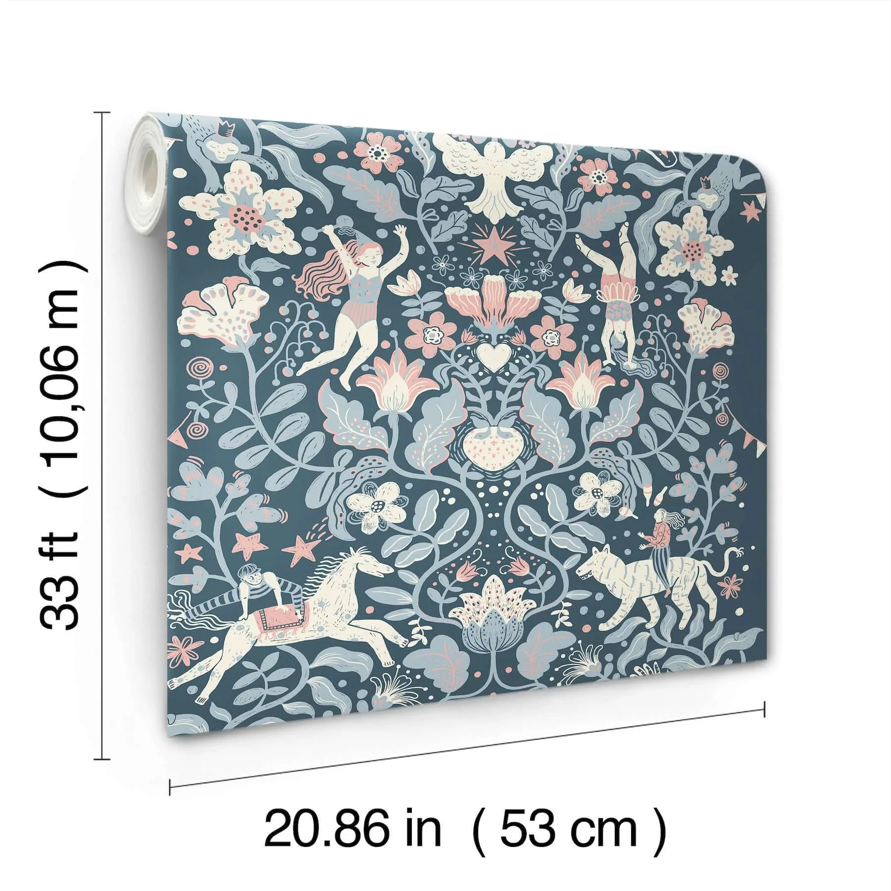 York Wallcoverings Cirkus - Blue Wallpaper | Buy Online York Wallcoverings Cirkus wallpaper, color Blue, SKU MB29028