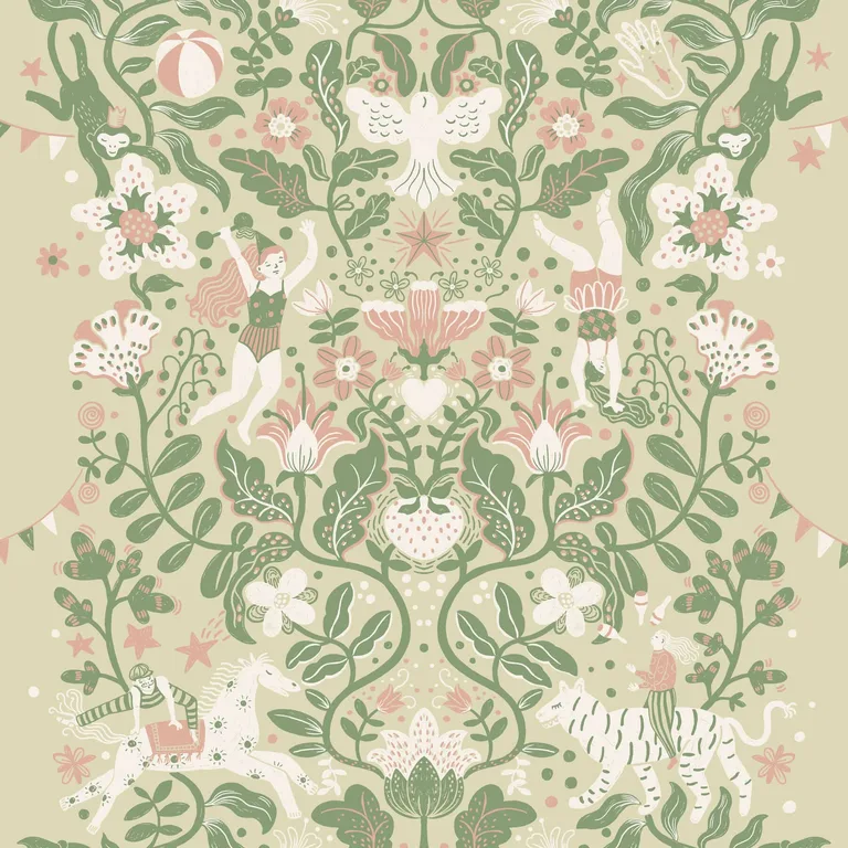 York Wallcoverings Cirkus wallpaper, color Light Green, SKU MB29026