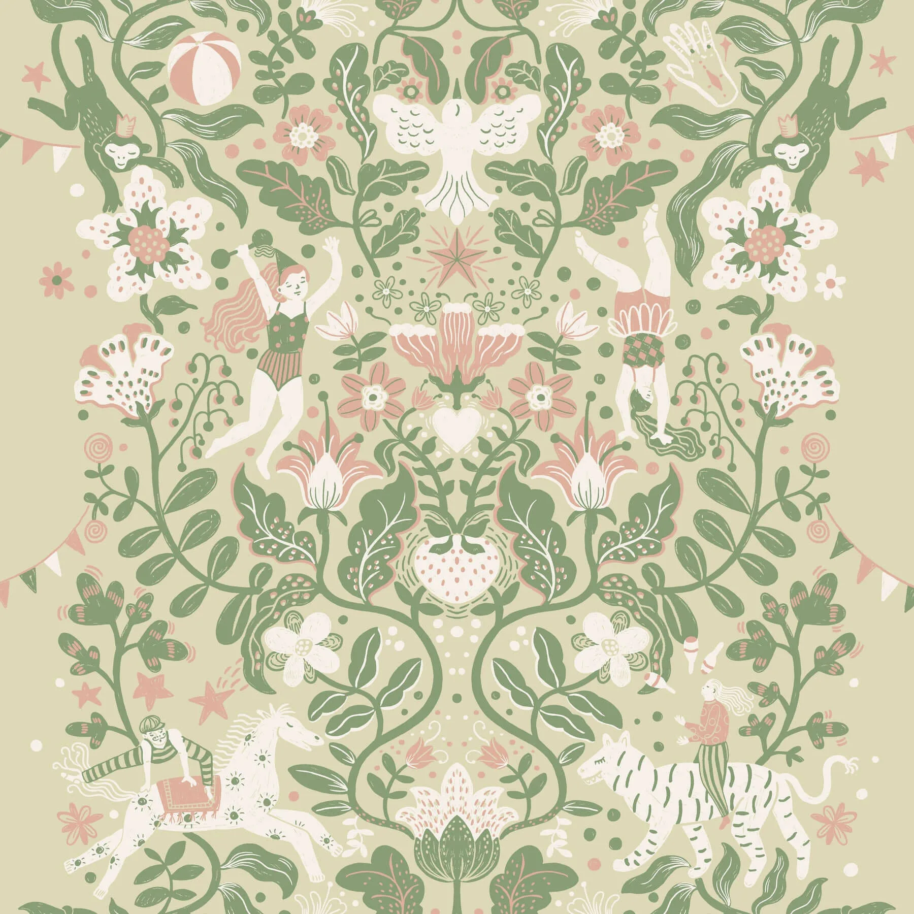 York Wallcoverings Cirkus wallpaper, color Light Green, SKU MB29026