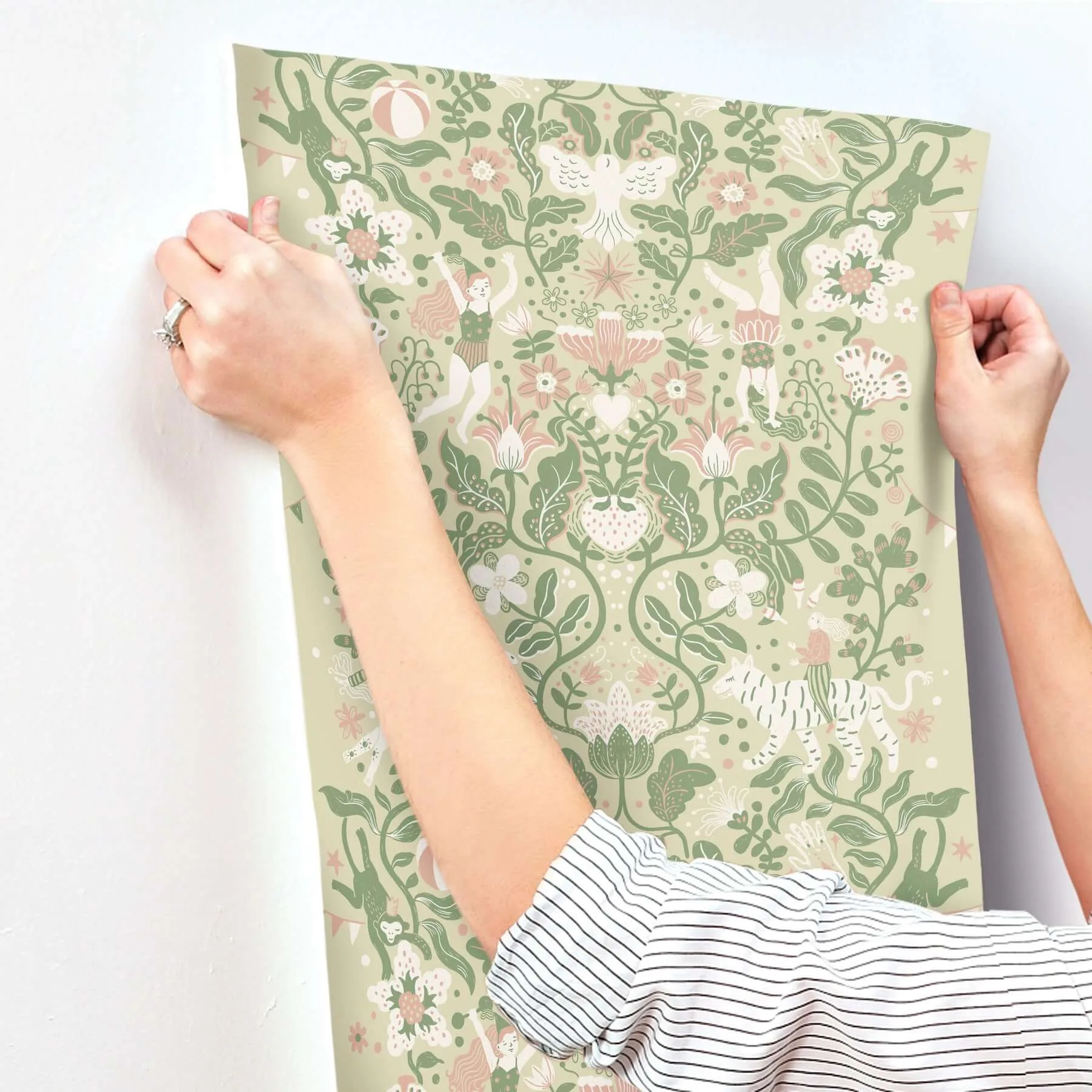 York Wallcoverings Cirkus - Light Green Wallpaper | Buy Online York Wallcoverings Cirkus wallpaper, color Light Green, SKU MB29026