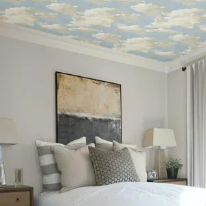 York Wallcoverings Clouds on Canvas wallpaper, color Blue, SKU PSW1079RL