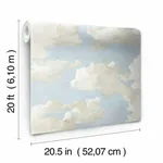 York Wallcoverings Clouds on Canvas - Blue Wallpaper | Buy Online York Wallcoverings Clouds on Canvas wallpaper, color Blue, SKU PSW1079RL
