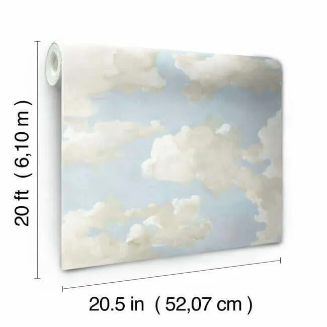 York Wallcoverings Clouds on Canvas - Blue Wallpaper | Buy Online York Wallcoverings Clouds on Canvas wallpaper, color Blue, SKU PSW1079RL