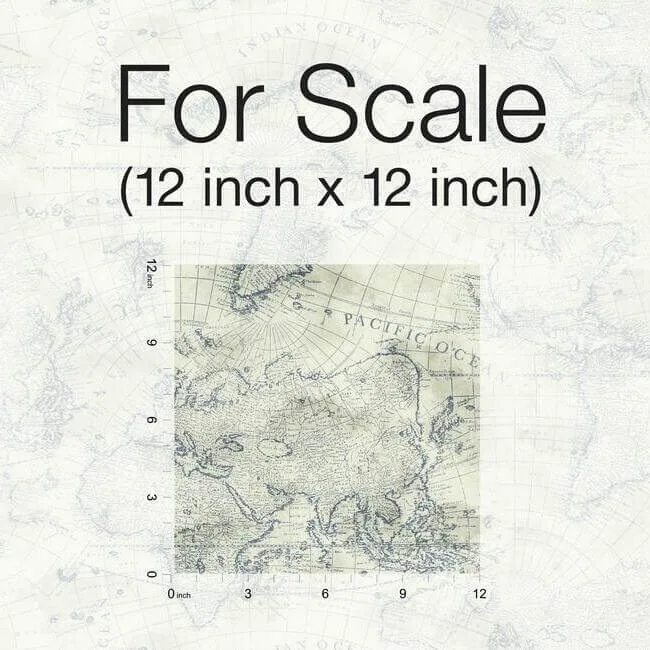 York Wallcoverings Coastal Map wallpaper, color Blue & Beige, SKU PSW1132RL