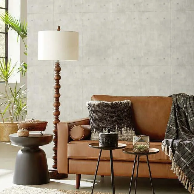 York Wallcoverings Magnolia Home Concrete wallpaper, color Grey, SKU PSW1173RL