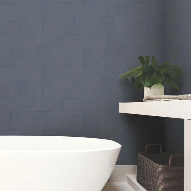York Wallcoverings Contour - Navy Wallpaper | Buy Online York Wallcoverings Contour wallpaper, color Navy, SKU OI0706