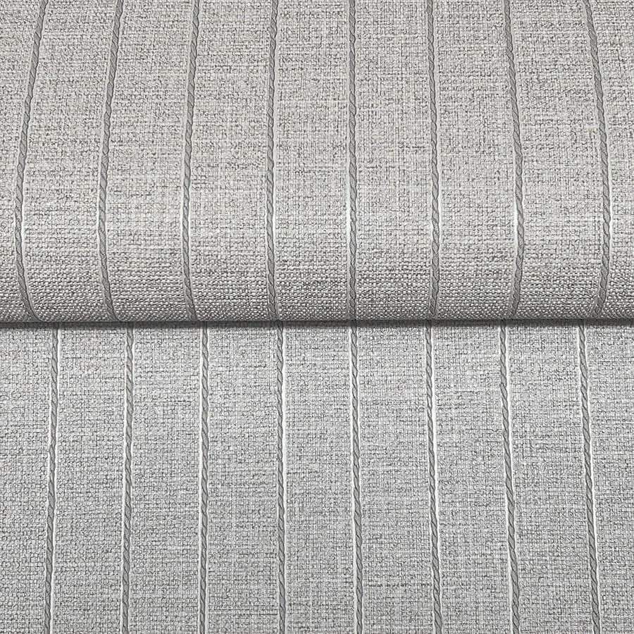 York Wallcoverings Cording Stripe wallpaper, color Dove Grey, SKU SI26127