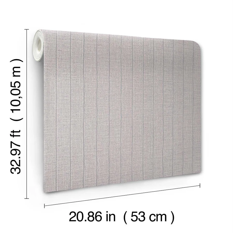 York Wallcoverings Cording Stripe wallpaper, color Dove Grey, SKU SI26127