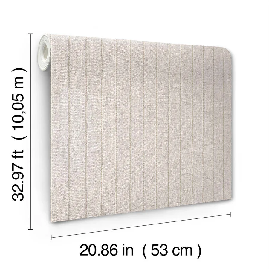 York Wallcoverings Cording Stripe - Pearl Wallpaper | Buy Online York Wallcoverings Cording Stripe wallpaper, color Pearl, SKU SI26121