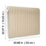 York Wallcoverings Cording Stripe - Sienna Wallpaper | Buy Online York Wallcoverings Cording Stripe wallpaper, color Sienna, SKU SI26122