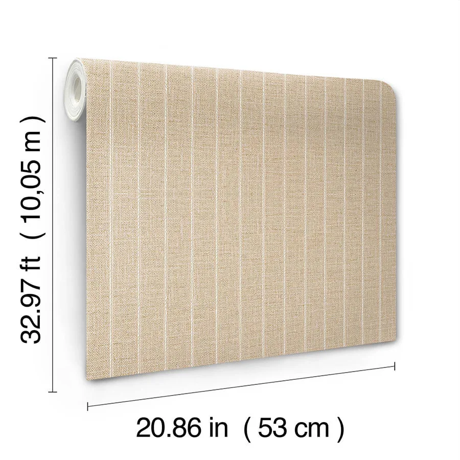 York Wallcoverings Cording Stripe - Sienna Wallpaper | Buy Online York Wallcoverings Cording Stripe wallpaper, color Sienna, SKU SI26122