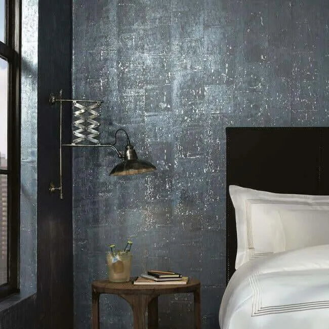York Wallcoverings Cork wallpaper, color Blue, SKU GR1095