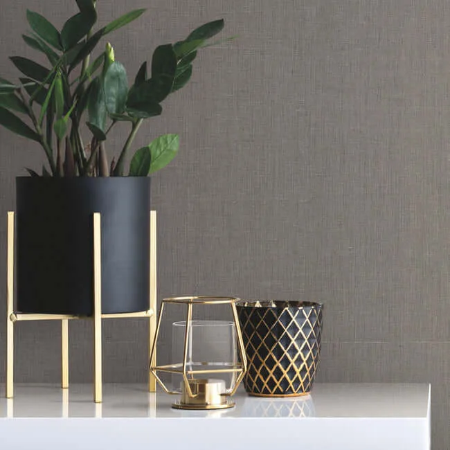 York Wallcoverings Crosshatch String wallpaper, color Black & Grey, SKU VG4412