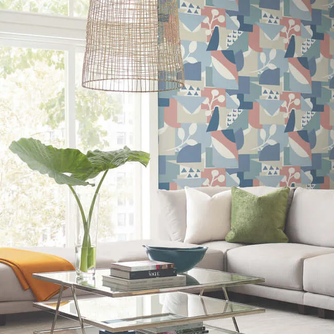 York Wallcoverings Cut Outs - Blue Wallpaper | Buy Online York Wallcoverings Cut Outs wallpaper, color Blue, SKU OI0674