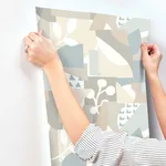 York Wallcoverings Cut Outs wallpaper, color Sky Blue, SKU OI0673