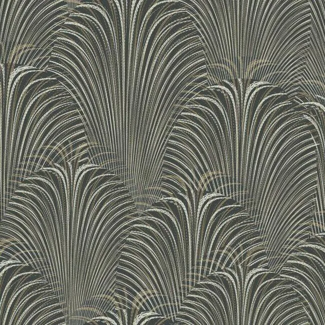 York Wallcoverings Deco Fountain wallpaper, color Black, SKU OL2768