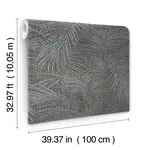York Wallcoverings Della Palm wallpaper, color Blue Multi, SKU SI50610