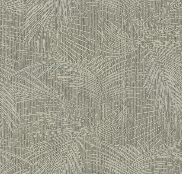 York Wallcoverings Della Palm wallpaper, color Dark Taupe, SKU SI50612