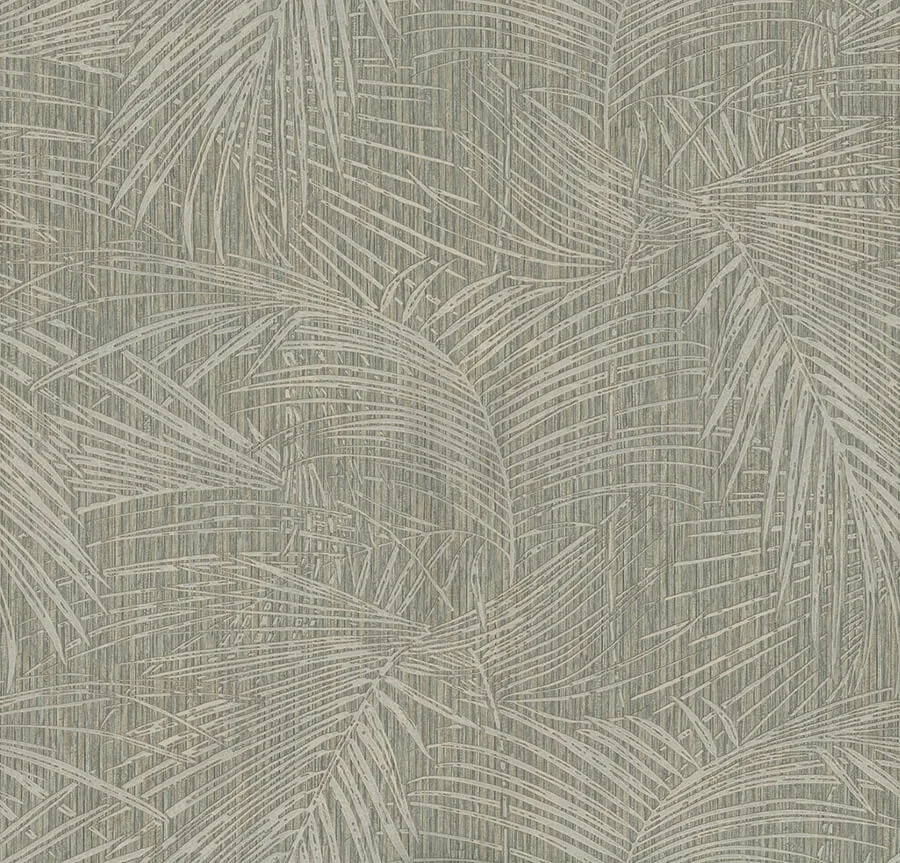York Wallcoverings Della Palm wallpaper, color Dark Taupe, SKU SI50612