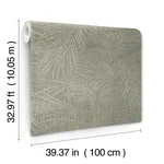 York Wallcoverings Della Palm - Dark Taupe Wallpaper | Buy Online York Wallcoverings Della Palm wallpaper, color Dark Taupe, SKU SI50612