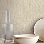 York Wallcoverings Della Palm - Shell Wallpaper | Buy Online York Wallcoverings Della Palm wallpaper, color Shell, SKU SI50611