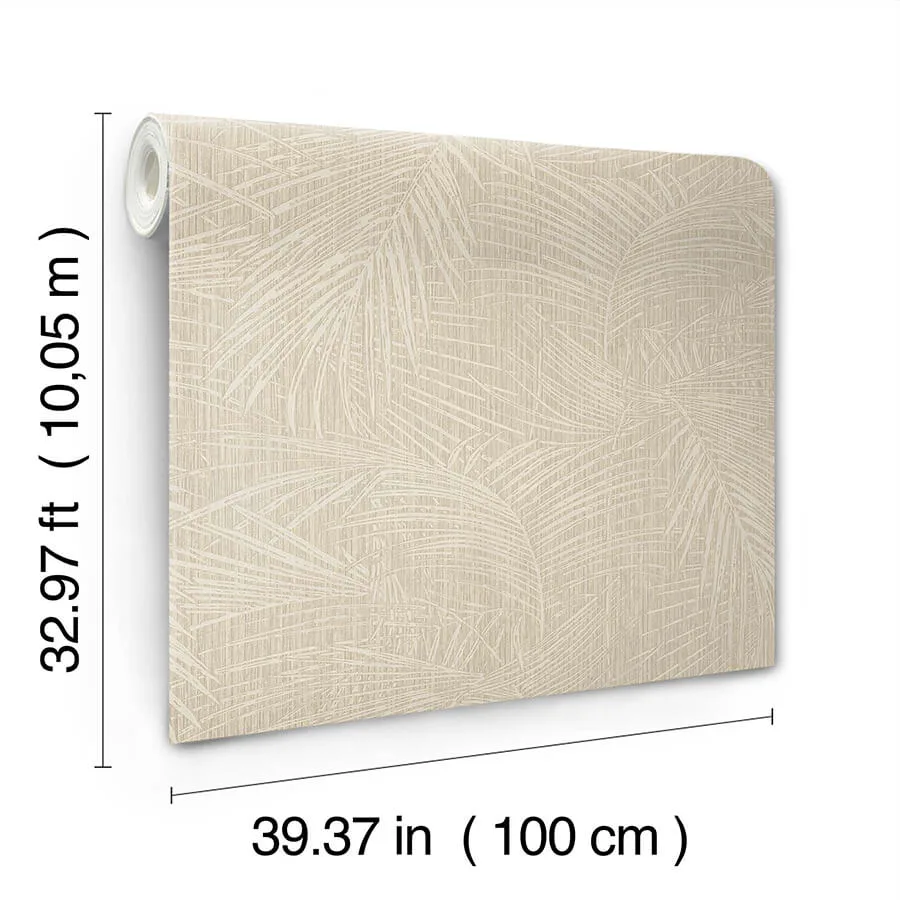York Wallcoverings Della Palm - Shell Wallpaper | Buy Online York Wallcoverings Della Palm wallpaper, color Shell, SKU SI50611