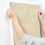 York Wallcoverings Della Palm wallpaper, color Wheat, SKU SI50614