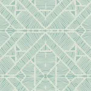 York Wallcoverings Diamond Macrame wallpaper, color Aqua, SKU TC2705