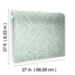 York Wallcoverings Diamond Macrame wallpaper, color Aqua, SKU TC2705