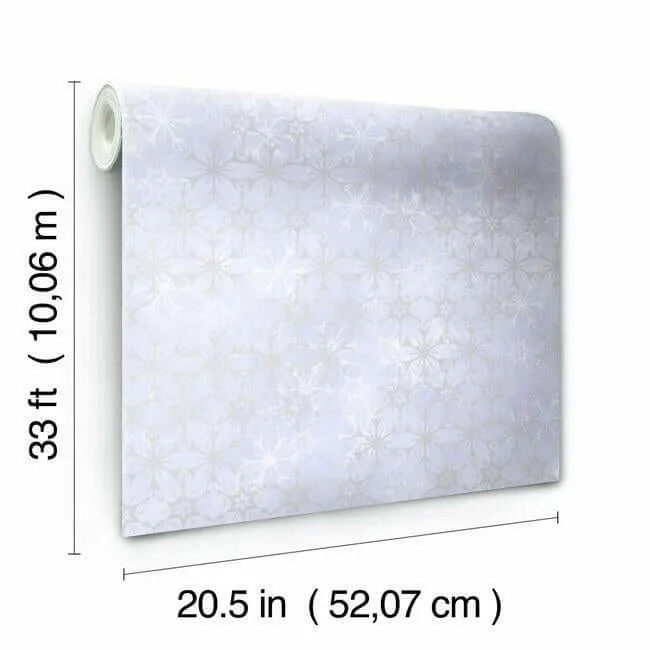 York Wallcoverings Disney Frozen 2 Snowflake wallpaper, color Purple, SKU DI0961