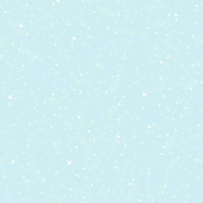 York Wallcoverings Disney Mickey Mouse Star wallpaper, color Teal, SKU DI0986