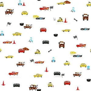 York Wallcoverings Disney & Pixar Cars Racing Spot wallpaper, color White, SKU DI0921